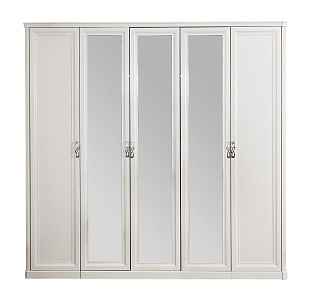 Шкаф Мишель 5-дверный белый матовый