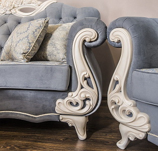 Кресло Афина крем серый