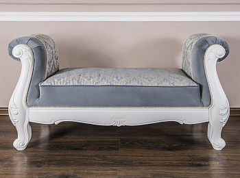 Оттоманка Мишель с двумя подлокотниками белый матовый