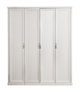 Шкаф Мишель 4-дверный (2+2) без зеркал белый матовый