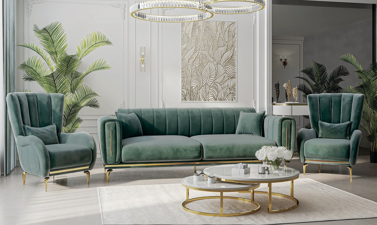 Кресло Замира оливковый