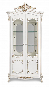 Витрина Флоренция 2-ств. белый глянец