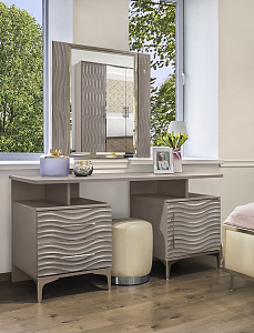 Зеркало Гравита ППУ серый камень глянец