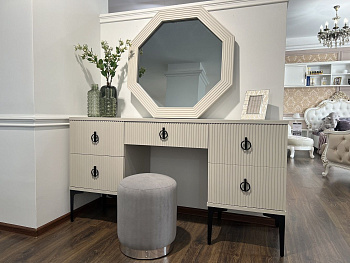 Зеркало Стелла светло серый камень