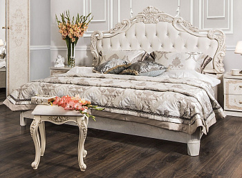 Кровать Патрисия 180х200 см крем корень глянец