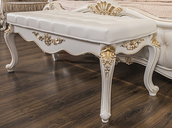 Банкетка Натали белый глянец