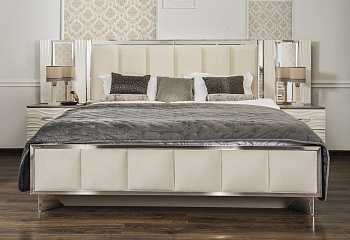 Зеркало Гравита для прикроватной тумбы белый глянец