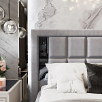 Кровать Замира 180x200 см серый камень