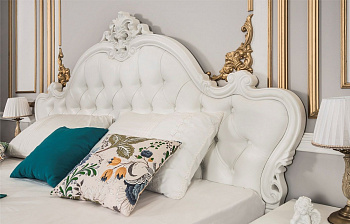 Кровать Мишель 180х200 см с подъёмным механизмом белый матовый