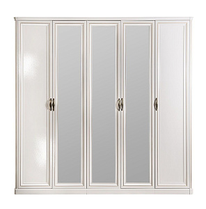 Шкаф Натали 5-дверный белый глянец