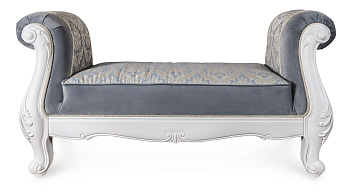 Оттоманка Мишель с двумя подлокотниками белый матовый