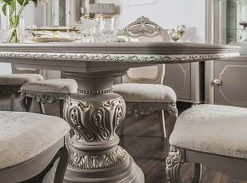 Стол Лали прямоугольный серый камень