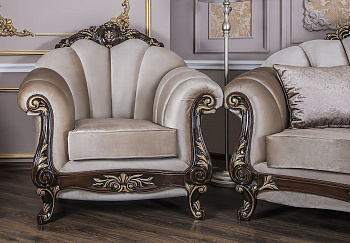 Кресло Марселла корень дуба глянец