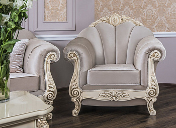 Кресло Марселла крем глянец