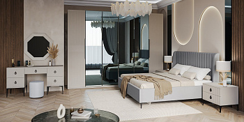 Туалетный столик Стелла светло серый камень