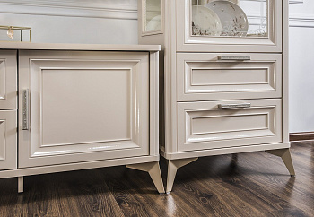 Гостиная Нонна 1+тв+1 бежевый глянец