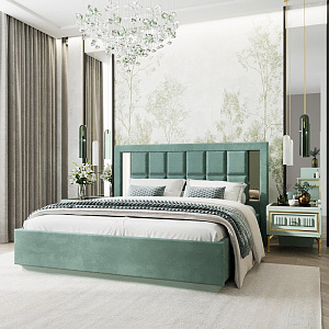 Кровать Замира 160x200 см оливковый