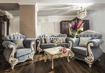 Кресло Афина крем серый