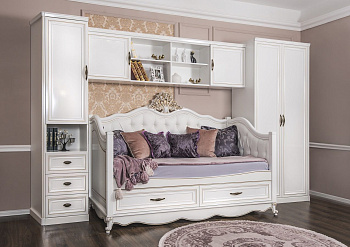 Диван кровать Натали белый глянец