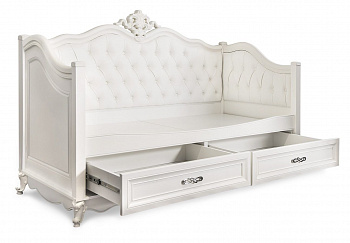 Диван кровать Мишель белый матовый