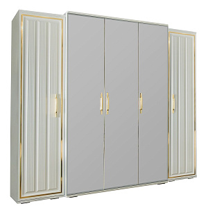 Шкаф Замира 5-дверный оливковый