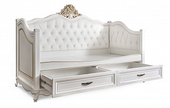 Диван кровать Натали белый глянец