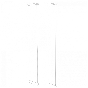 Мишель стоевая к шкафу левая белый матовый