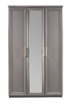 Шкаф Мокко 3-дверный с зеркалом серый камень