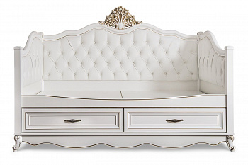 Диван кровать Натали белый глянец