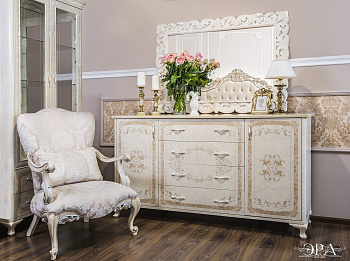 Комод Патрисия крем корень глянец (гостиная)