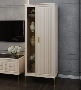 Витрина Замира 2-ств высокая бежевый