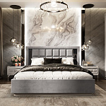 Кровать Замира 180x200 см серый камень
