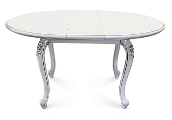 Стол Натали круглый белый глянец