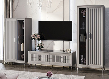 Гостиная Замира 2+тв+2 серый