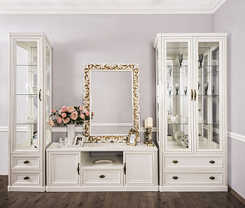 Зеркало Натали белый глянец (гостиная)