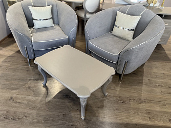 Столик прямоугольный Мокко серый камень