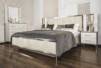 Зеркало Гравита для прикроватной тумбы белый глянец