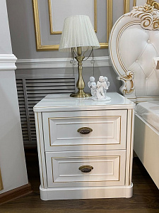 Тумба прикроватная Натали белый глянец