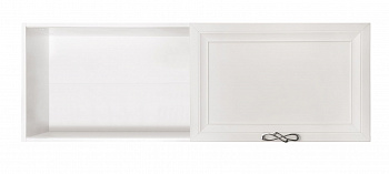 Полка навесная книжная Мишель белый матовый