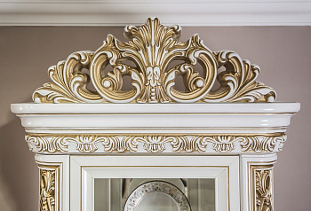 Витрина Алсу 1-ств белый глянец