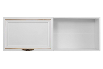 Полка навесная книжная Натали белый глянец