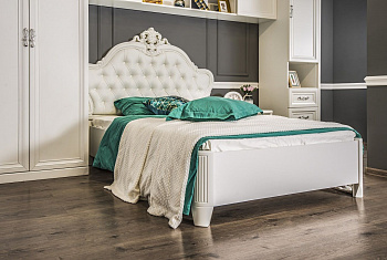 Спальня детская Мишель белый матовый