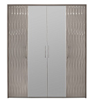 Шкаф Гравита 4-дверный серый камень глянец