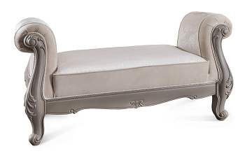 Оттоманка Мокко с двумя подлокотниками серый камень