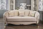 Диван Лара 3х местный бежевый золото