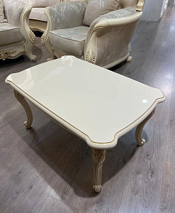 Столик прямоугольный Джоконда крем глянец