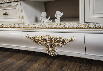 Гостиная Алсу 1+тв+2 белый глянец