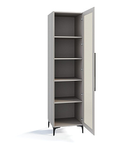 Витрина Стелла 1-ств светло серый камень