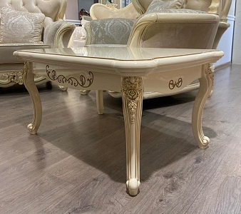 Столик прямоугольный Джоконда крем глянец