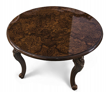 Столик круглый Джоконда корень дуба глянец